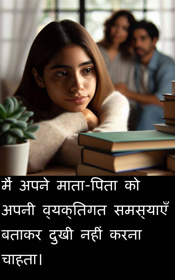 समस्याएँ: मैं अपने माता-पिता को अपनी व्यक्तिगत समस्याएँ बताकर दुखी नहीं करना चाहता।