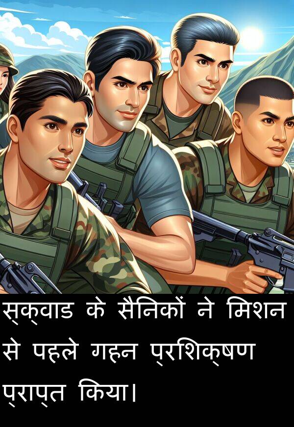 पहले: स्क्वाड के सैनिकों ने मिशन से पहले गहन प्रशिक्षण प्राप्त किया।