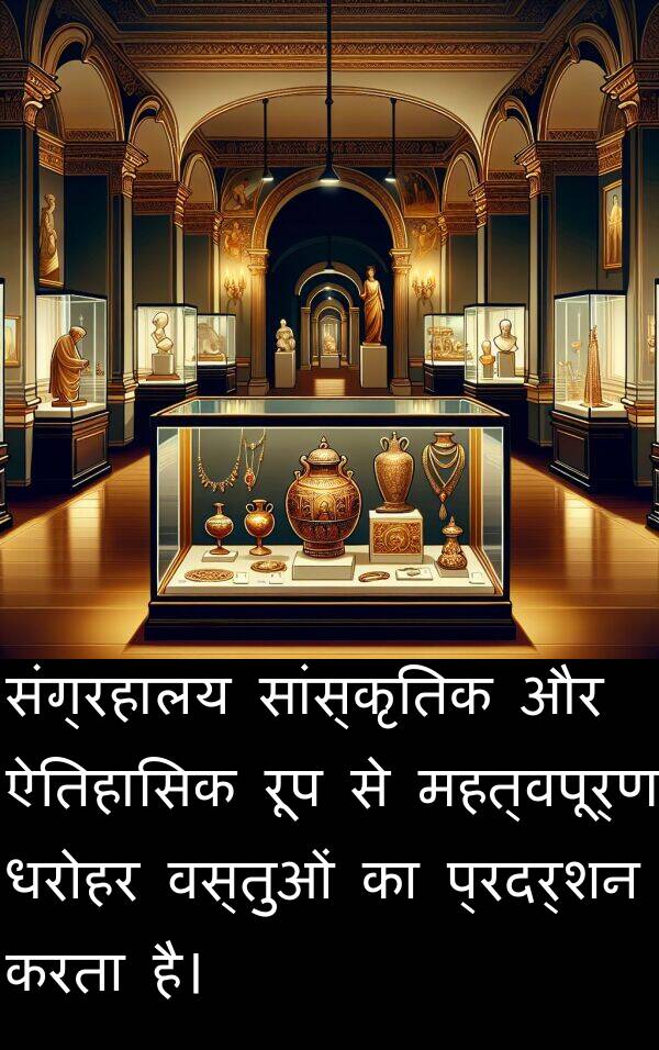 धरोहर: संग्रहालय सांस्कृतिक और ऐतिहासिक रूप से महत्वपूर्ण धरोहर वस्तुओं का प्रदर्शन करता है।