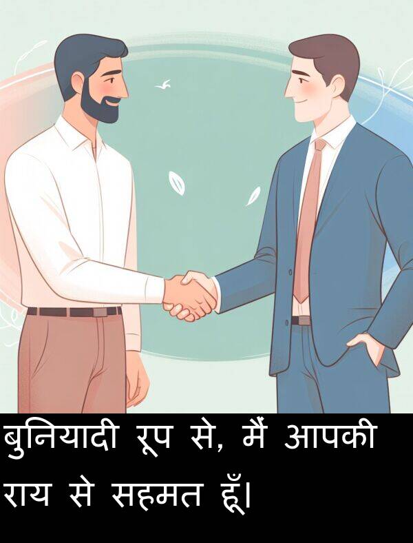राय: बुनियादी रूप से, मैं आपकी राय से सहमत हूँ।