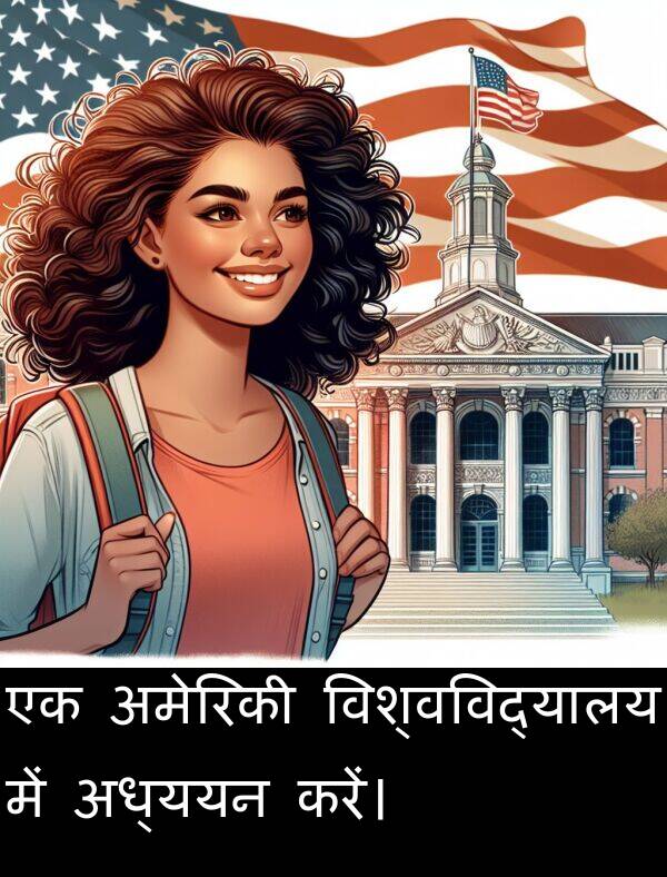 विश्वविद्यालय: एक अमेरिकी विश्वविद्यालय में अध्ययन करें।