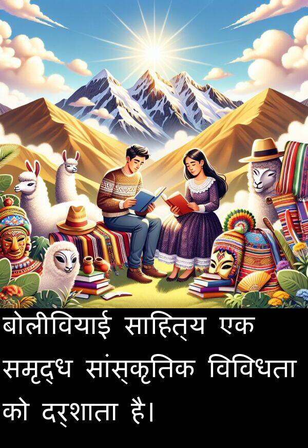 विविधता: बोलीवियाई साहित्य एक समृद्ध सांस्कृतिक विविधता को दर्शाता है।