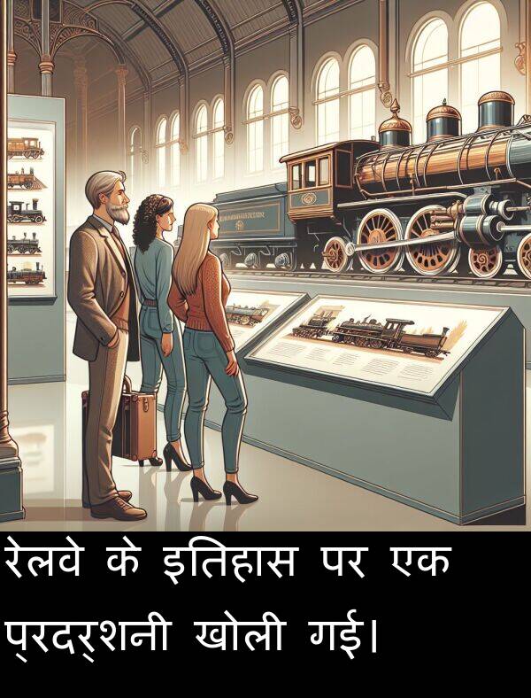 खोली: रेलवे के इतिहास पर एक प्रदर्शनी खोली गई।