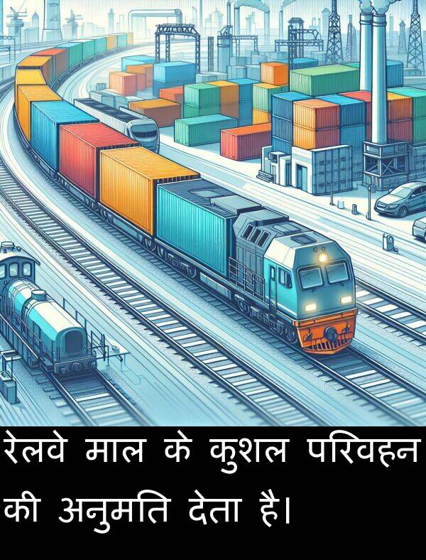 परिवहन: रेलवे माल के कुशल परिवहन की अनुमति देता है।