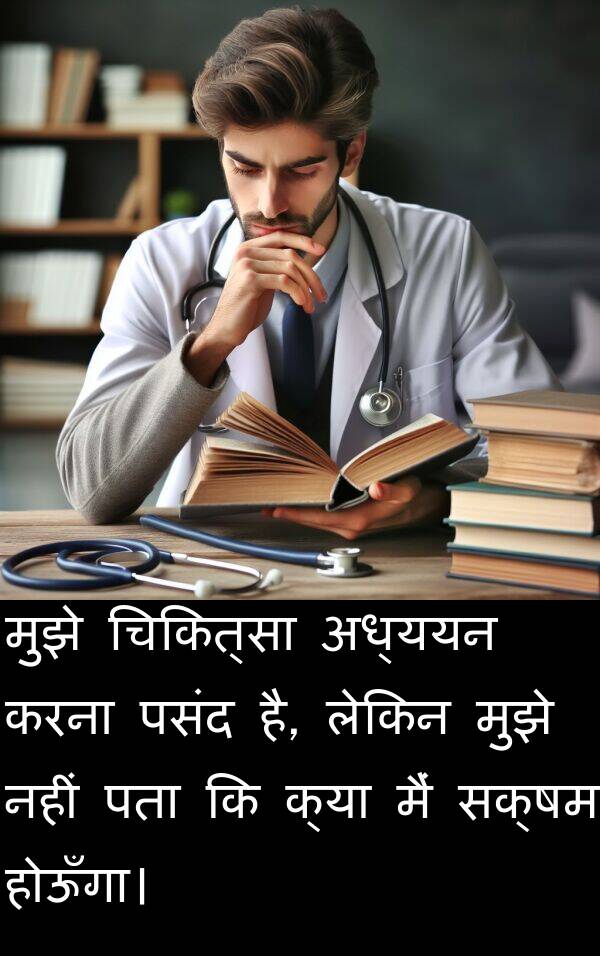 पता: मुझे चिकित्सा अध्ययन करना पसंद है, लेकिन मुझे नहीं पता कि क्या मैं सक्षम होऊँगा।
