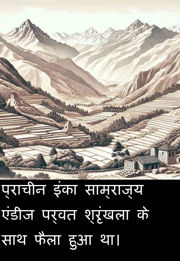 पर्वत: प्राचीन इंका साम्राज्य एंडीज पर्वत श्रृंखला के साथ फैला हुआ था।