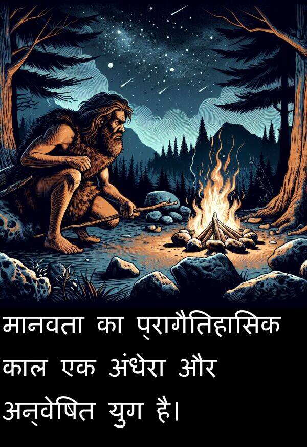 अन्वेषित: मानवता का प्रागैतिहासिक काल एक अंधेरा और अन्वेषित युग है।
