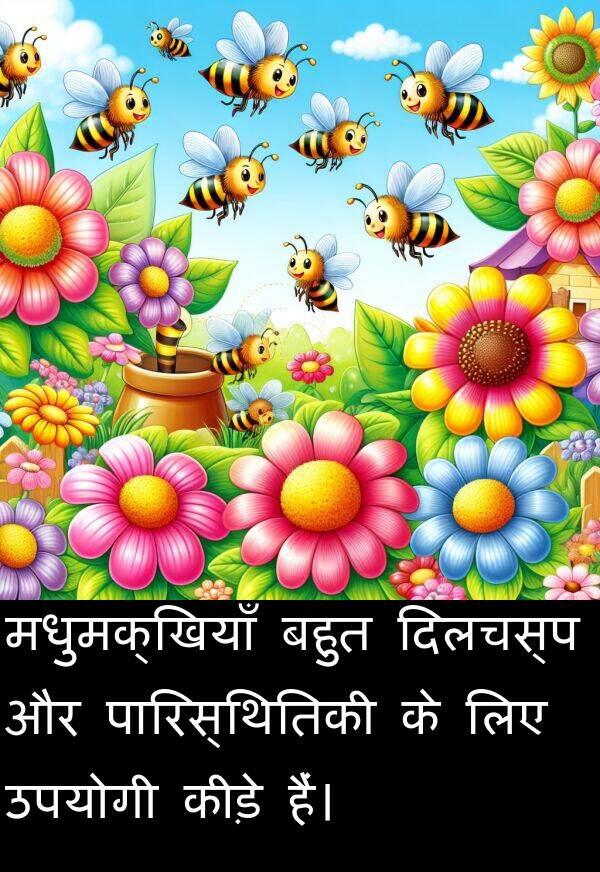 उपयोगी: मधुमक्खियाँ बहुत दिलचस्प और पारिस्थितिकी के लिए उपयोगी कीड़े हैं।