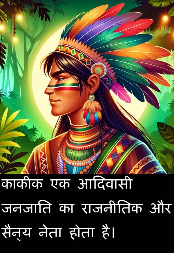 आदिवासी: काकीक एक आदिवासी जनजाति का राजनीतिक और सैन्य नेता होता है।