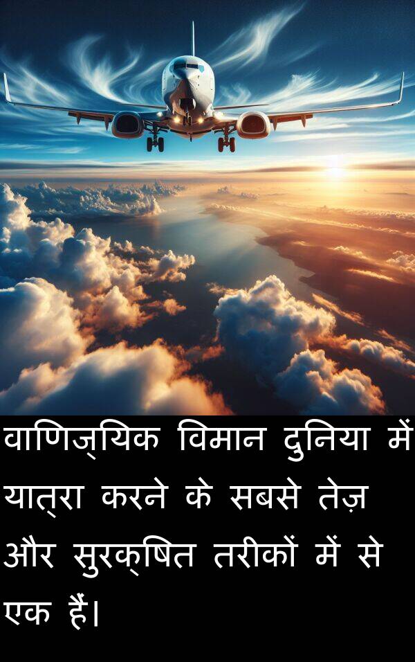 यात्रा: वाणिज्यिक विमान दुनिया में यात्रा करने के सबसे तेज़ और सुरक्षित तरीकों में से एक हैं।