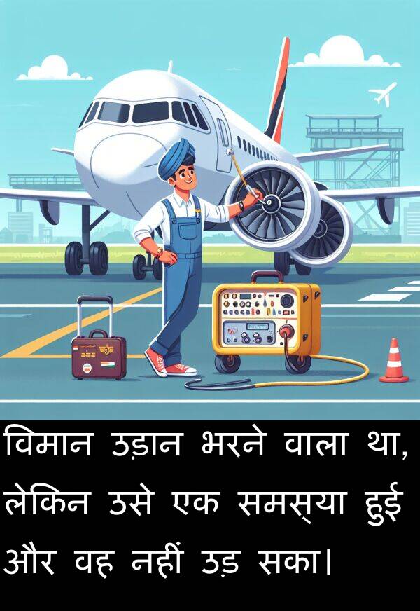 लेकिन: विमान उड़ान भरने वाला था, लेकिन उसे एक समस्या हुई और वह नहीं उड़ सका।