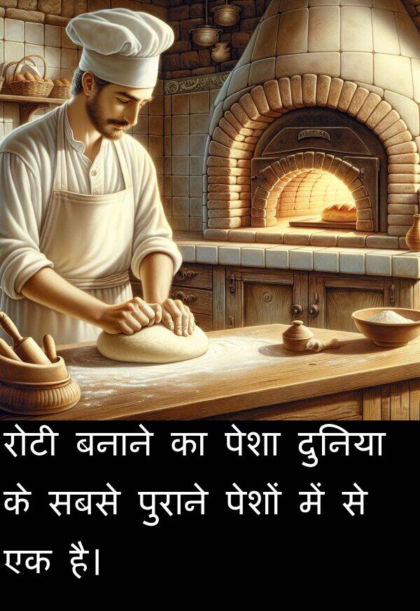 रोटी: रोटी बनाने का पेशा दुनिया के सबसे पुराने पेशों में से एक है।