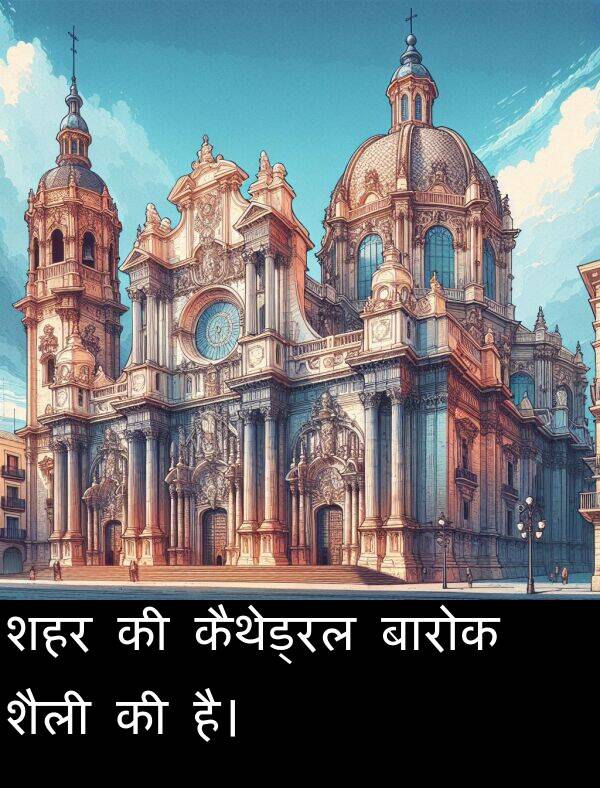 बारोक: शहर की कैथेड्रल बारोक शैली की है।