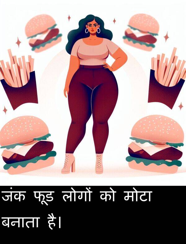 फूड: जंक फूड लोगों को मोटा बनाता है।