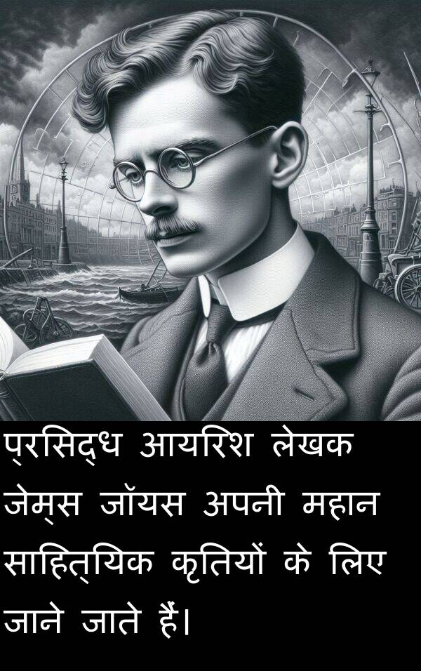 लेखक: प्रसिद्ध आयरिश लेखक जेम्स जॉयस अपनी महान साहित्यिक कृतियों के लिए जाने जाते हैं।