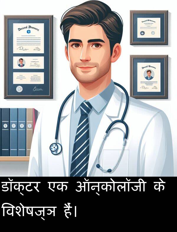 ऑन्कोलॉजी: डॉक्टर एक ऑन्कोलॉजी के विशेषज्ञ हैं।