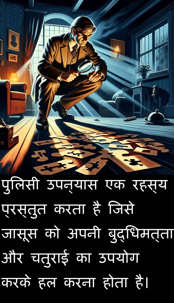 उपन्यास: पुलिसी उपन्यास एक रहस्य प्रस्तुत करता है जिसे जासूस को अपनी बुद्धिमत्ता और चतुराई का उपयोग करके हल करना होता है।