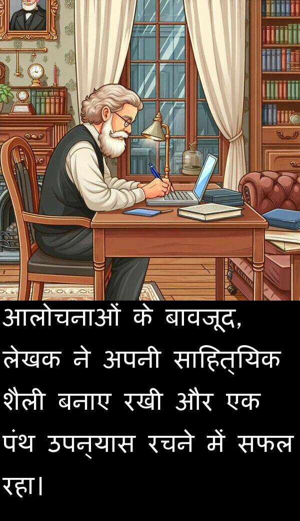 लेखक: आलोचनाओं के बावजूद, लेखक ने अपनी साहित्यिक शैली बनाए रखी और एक पंथ उपन्यास रचने में सफल रहा।