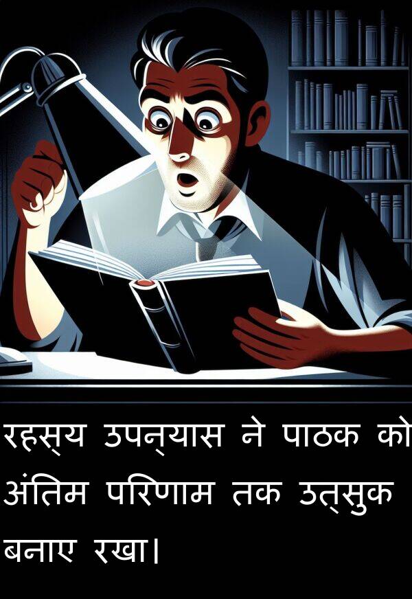 उत्सुक: रहस्य उपन्यास ने पाठक को अंतिम परिणाम तक उत्सुक बनाए रखा।