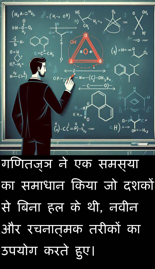 समस्या: गणितज्ञ ने एक समस्या का समाधान किया जो दशकों से बिना हल के थी, नवीन और रचनात्मक तरीकों का उपयोग करते हुए।