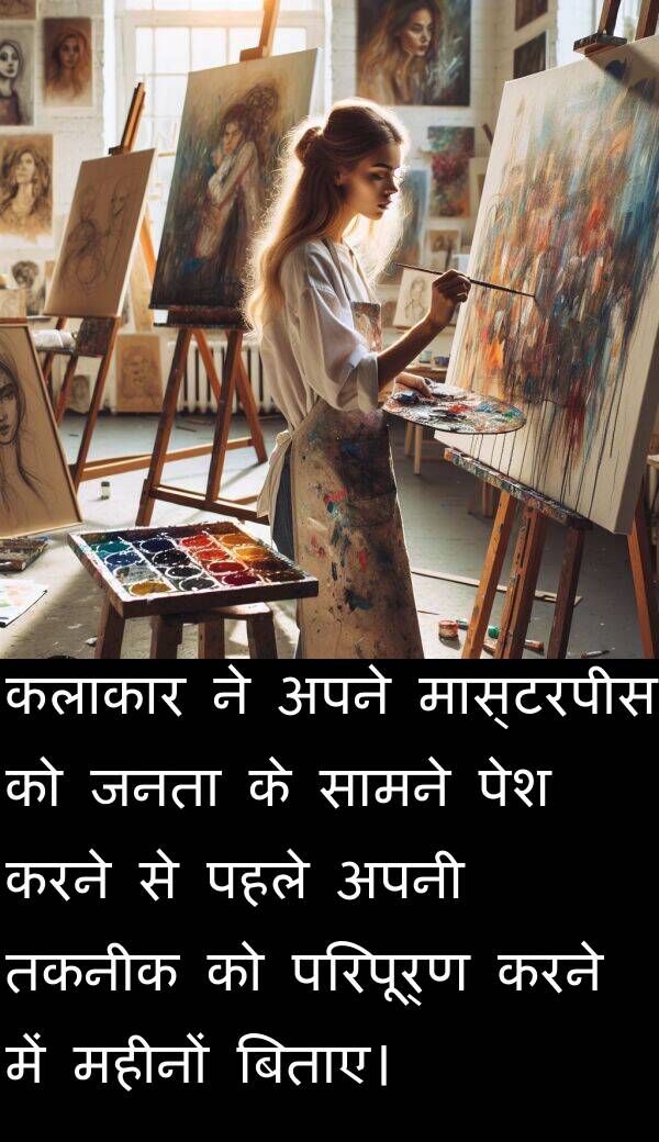 परिपूर्ण: कलाकार ने अपने मास्टरपीस को जनता के सामने पेश करने से पहले अपनी तकनीक को परिपूर्ण करने में महीनों बिताए।