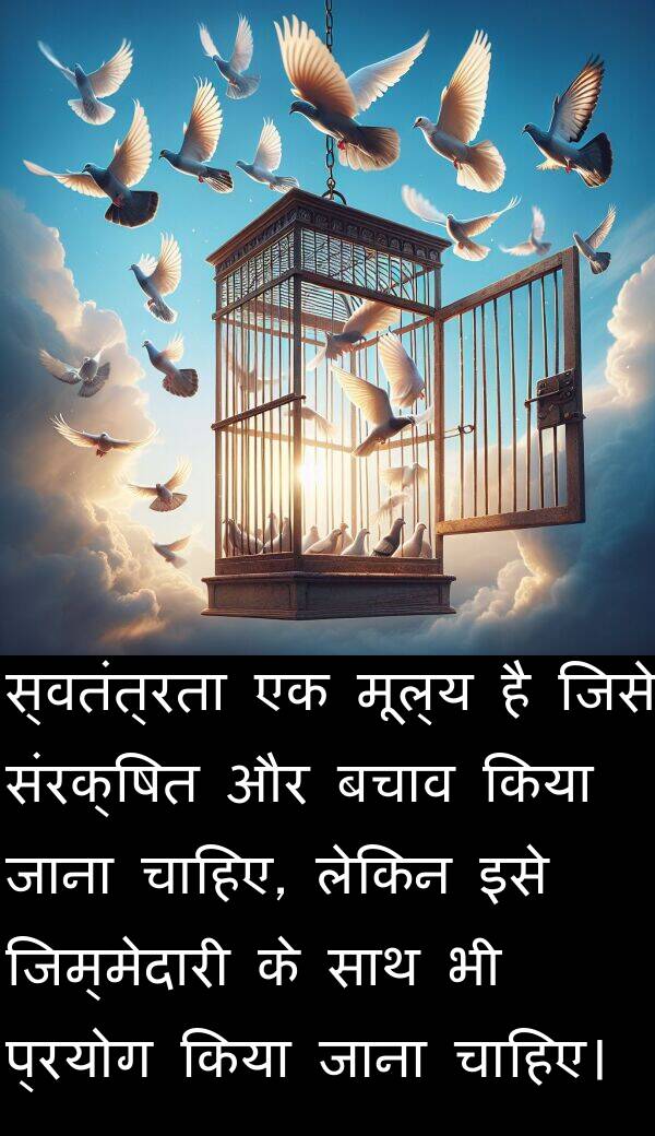 संरक्षित: स्वतंत्रता एक मूल्य है जिसे संरक्षित और बचाव किया जाना चाहिए, लेकिन इसे जिम्मेदारी के साथ भी प्रयोग किया जाना चाहिए।