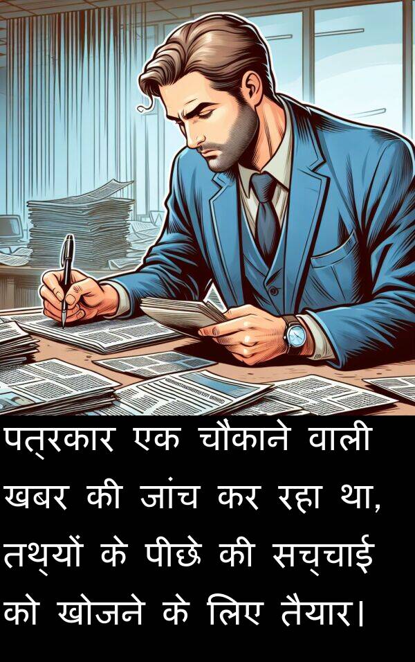 खबर: पत्रकार एक चौंकाने वाली खबर की जांच कर रहा था, तथ्यों के पीछे की सच्चाई को खोजने के लिए तैयार।