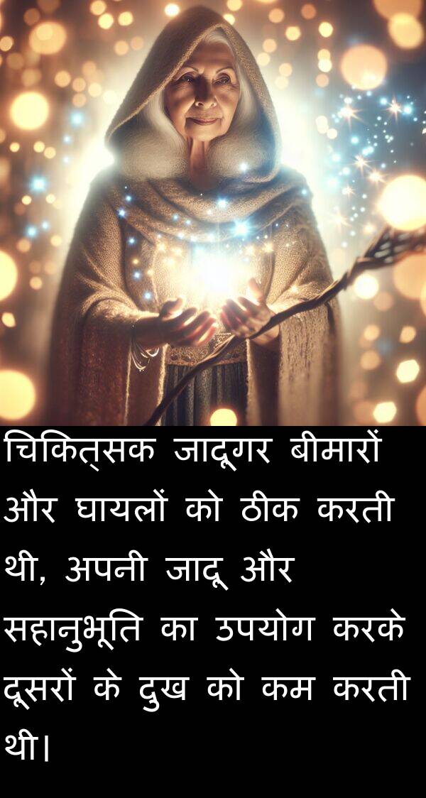 चिकित्सक: चिकित्सक जादूगर बीमारों और घायलों को ठीक करती थी, अपनी जादू और सहानुभूति का उपयोग करके दूसरों के दुख को कम करती थी।