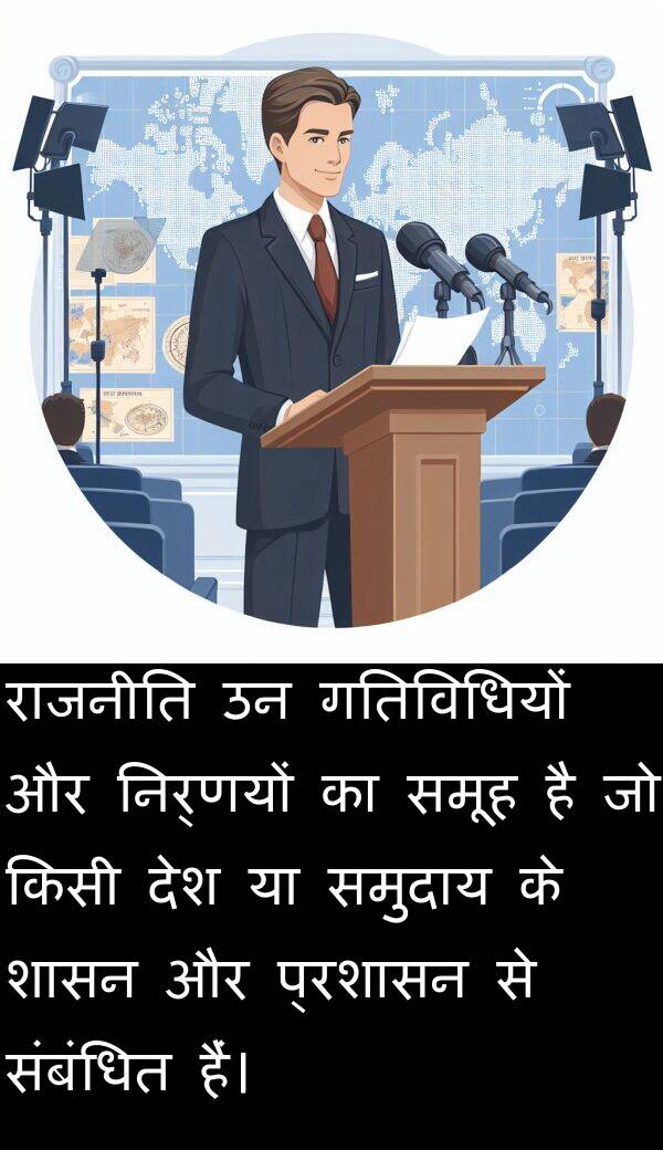 समूह: राजनीति उन गतिविधियों और निर्णयों का समूह है जो किसी देश या समुदाय के शासन और प्रशासन से संबंधित हैं।