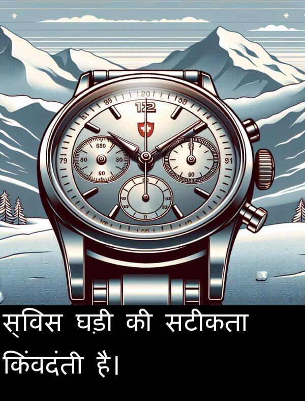 घड़ी: स्विस घड़ी की सटीकता किंवदंती है।