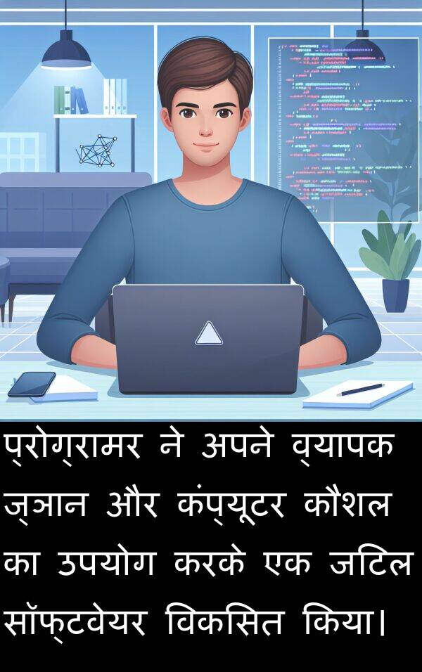 व्यापक: प्रोग्रामर ने अपने व्यापक ज्ञान और कंप्यूटर कौशल का उपयोग करके एक जटिल सॉफ्टवेयर विकसित किया।