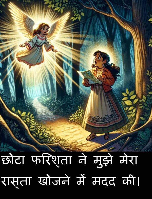 खोजने: छोटा फरिश्ता ने मुझे मेरा रास्ता खोजने में मदद की।