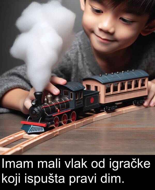 igračke: Imam mali vlak od igračke koji ispušta pravi dim.