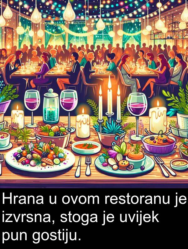 gostiju: Hrana u ovom restoranu je izvrsna, stoga je uvijek pun gostiju.