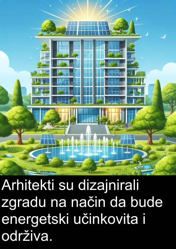 energetski: Arhitekti su dizajnirali zgradu na način da bude energetski učinkovita i održiva.