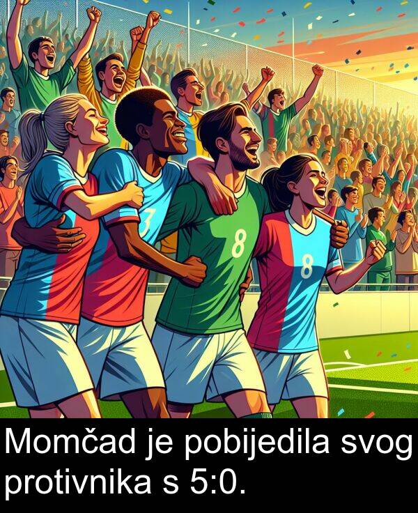 svog: Momčad je pobijedila svog protivnika s 5:0.