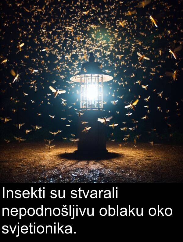 oko: Insekti su stvarali nepodnošljivu oblaku oko svjetionika.