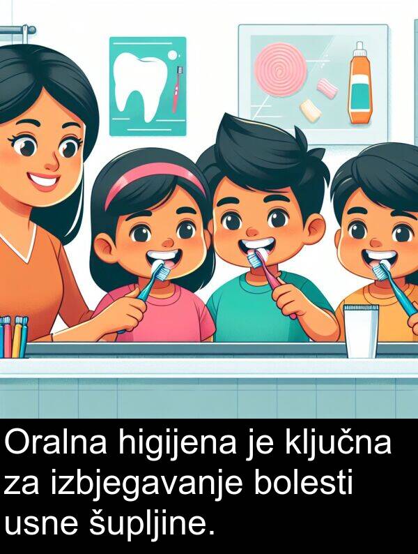 higijena: Oralna higijena je ključna za izbjegavanje bolesti usne šupljine.