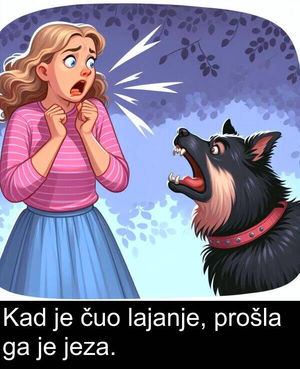 čuo: Kad je čuo lajanje, prošla ga je jeza.