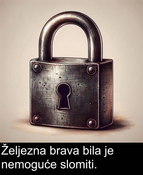 bila: Željezna brava bila je nemoguće slomiti.