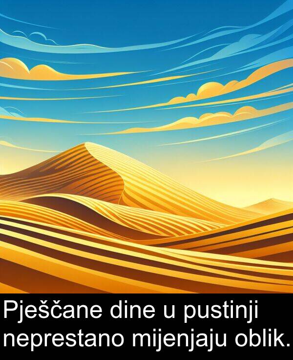 dine: Pješčane dine u pustinji neprestano mijenjaju oblik.