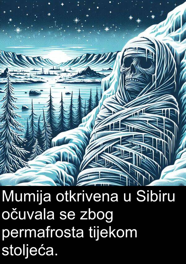permafrosta: Mumija otkrivena u Sibiru očuvala se zbog permafrosta tijekom stoljeća.