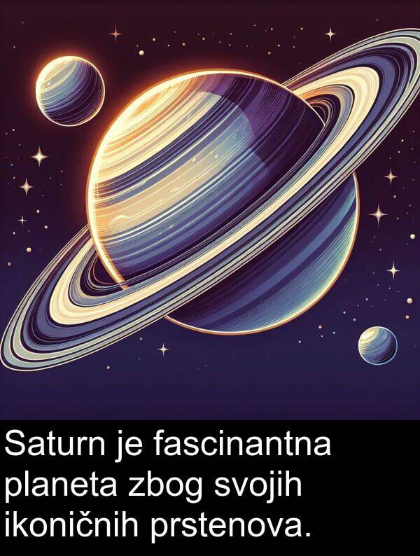 ikoničnih: Saturn je fascinantna planeta zbog svojih ikoničnih prstenova.