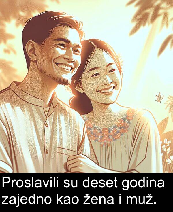 zajedno: Proslavili su deset godina zajedno kao žena i muž.