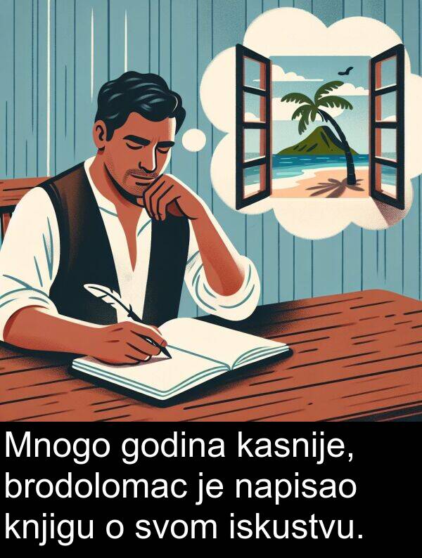 brodolomac: Mnogo godina kasnije, brodolomac je napisao knjigu o svom iskustvu.