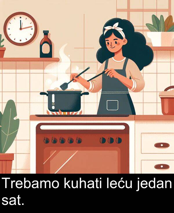sat: Trebamo kuhati leću jedan sat.