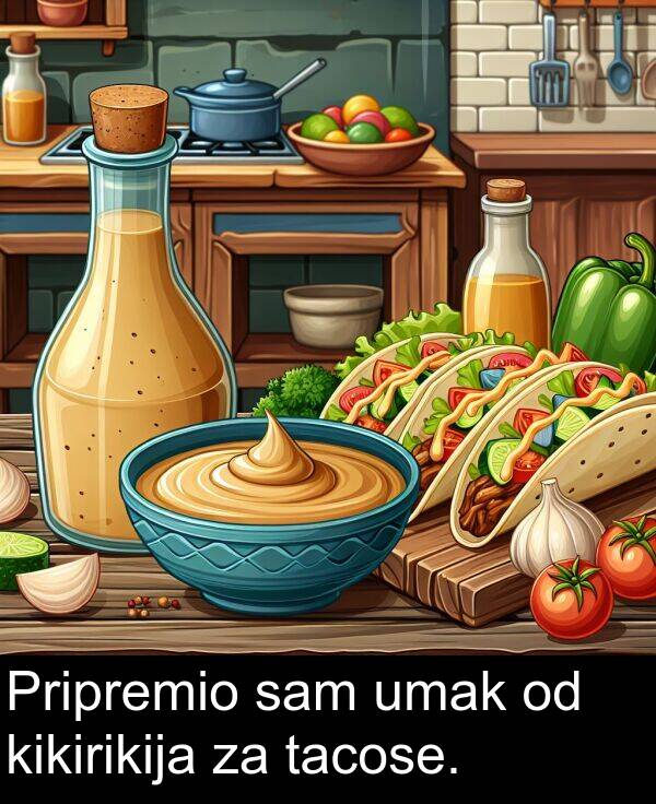 umak: Pripremio sam umak od kikirikija za tacose.
