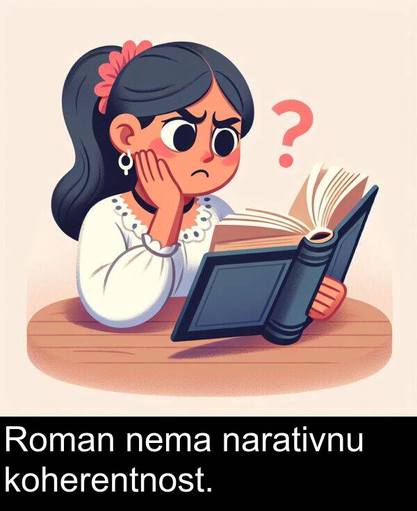 narativnu: Roman nema narativnu koherentnost.