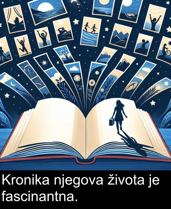 fascinantna: Kronika njegova života je fascinantna.