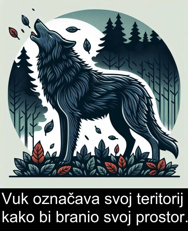 prostor: Vuk označava svoj teritorij kako bi branio svoj prostor.